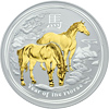 1豪ドル（K24金メッキ未使用貨）：オーストラリア銀貨