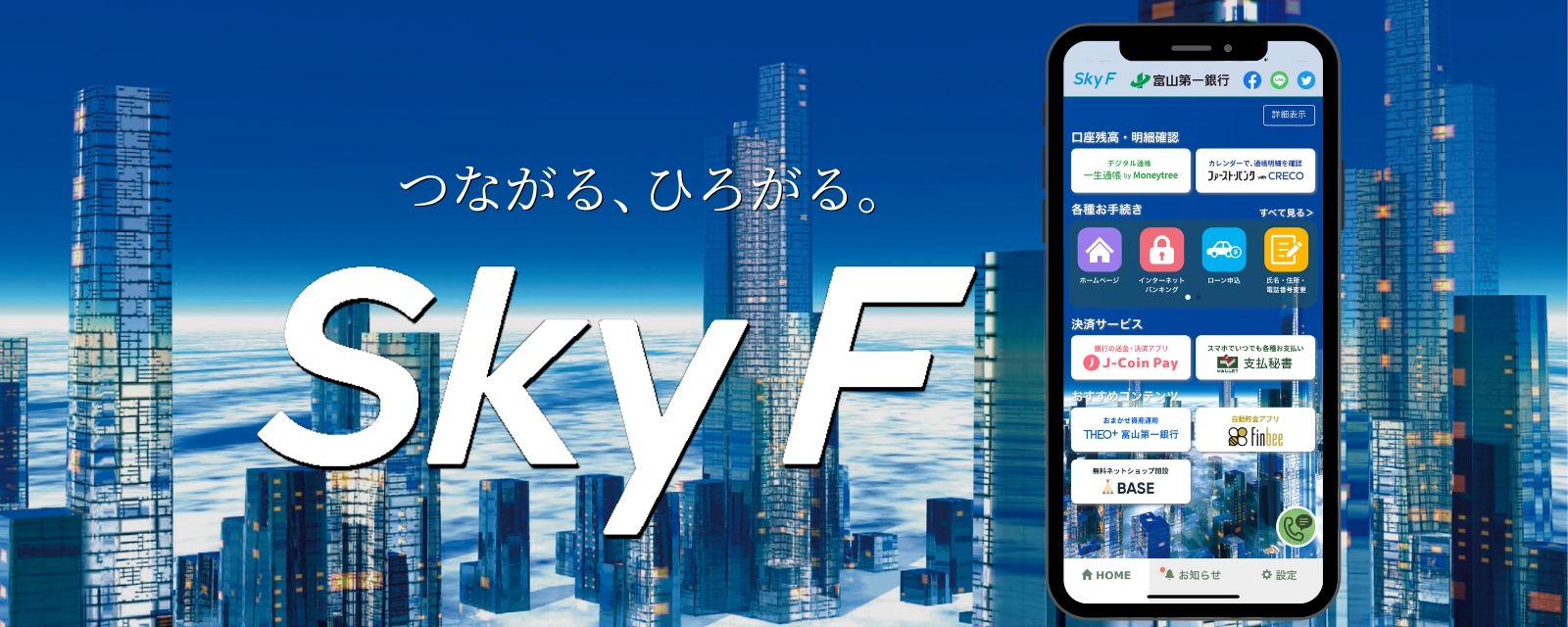 つながる、ひろがる。Sky F