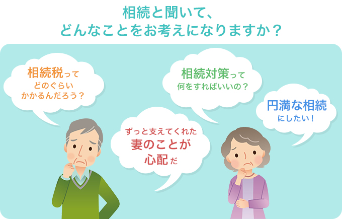 相続と聞いて、どんなことをお考えになりますか?